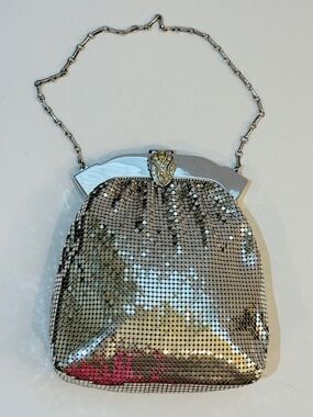 VTG Whiting Davis Silver Evening Bag Purse